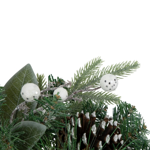 Real Touch™ Frosted Mixed Pine Artificial Christmas Wreath - 24" - Unlit