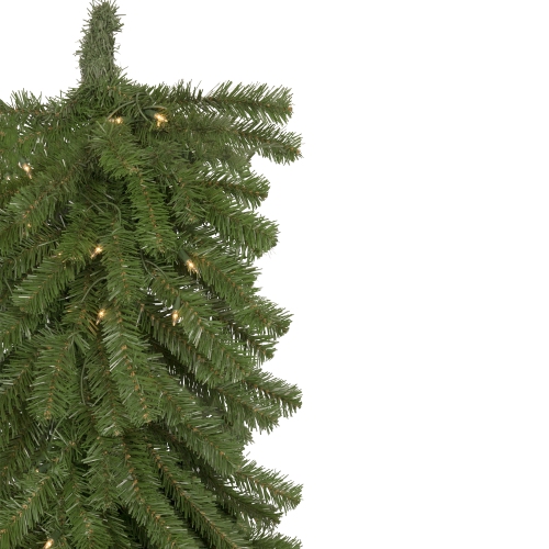 54" Pre-Lit Deluxe Dorchester Pine Artificial Christmas Teardrop Swag, Clear Lights