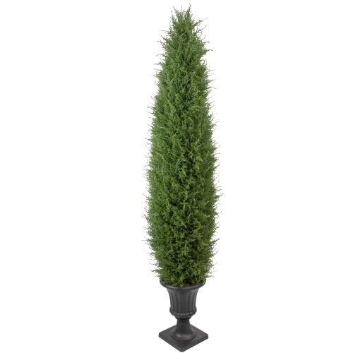 Real Touch™ Artificial Cedar Pine Arborvitae Tree in Urn Style Pot, Unlit - 5'