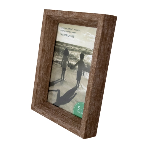 Rectangular Picture Frame - for 5" x 7" Photo - Brown
