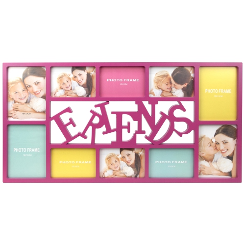 Rectangular “Friends" Wall Collage Photo Frame - 28.75" - Pink