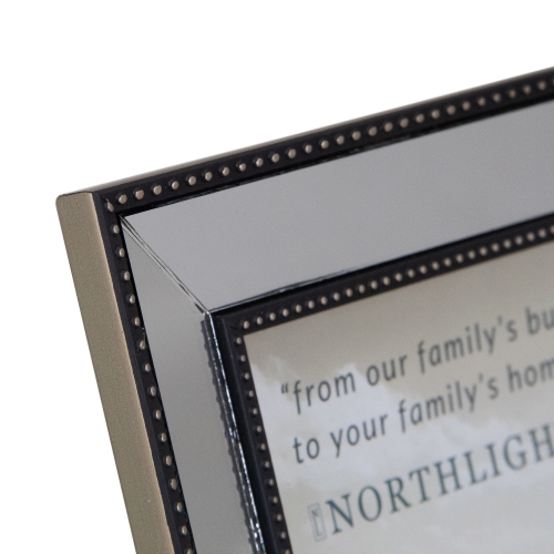 Mirrored Rectangular Picture Frame for 8" x 10" Photo - 12" - Black and Silver