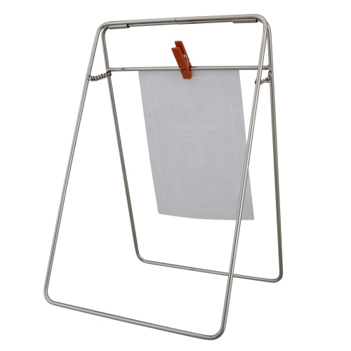 Contemporary Clip-On Picture Frame - for a 4" x 6" Photo - 9.75" - Silver