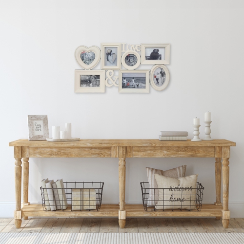 Multi-Sized "Love" Collage Picture Wall Frame - 26.5" - White