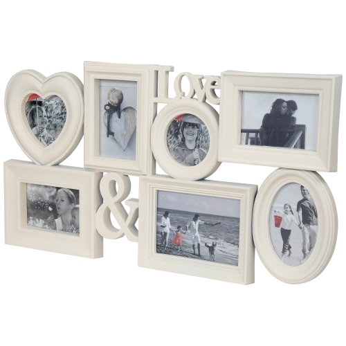 Multi-Sized "Love" Collage Picture Wall Frame - 26.5" - White