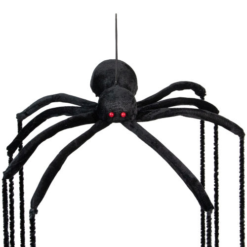 6' Black Long Legged Spider Halloween Decoration
