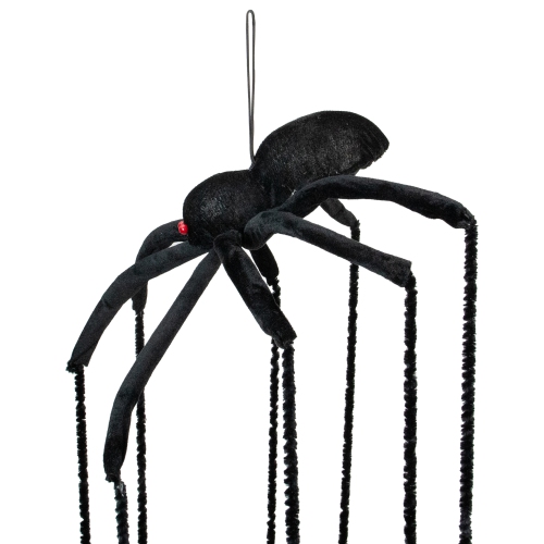 6' Black Long Legged Spider Halloween Decoration