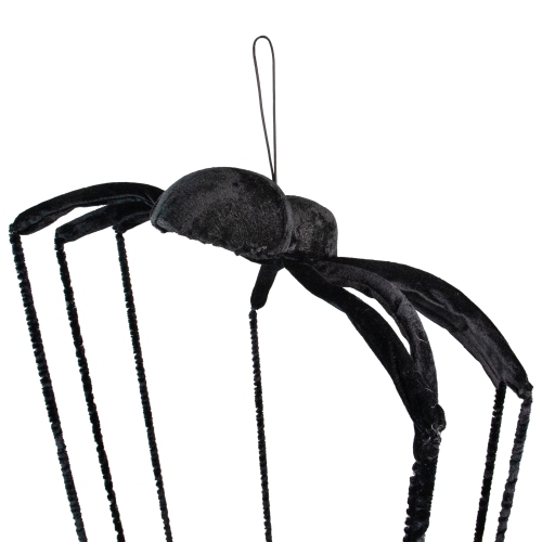 6' Black Long Legged Spider Halloween Decoration