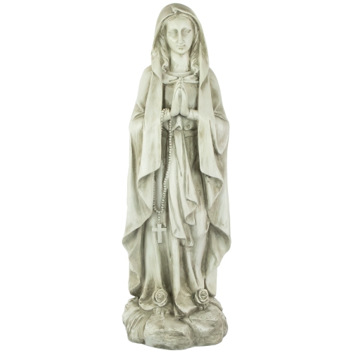 NORTHLIGHT  Praying Virgin Mary Outdoor Garden Statue - 27.75"