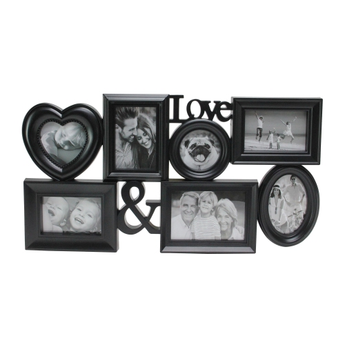 Cadre pour collage photo Love de 27 po, noir, taille multiple