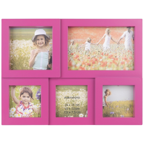 Multi-Sized Puzzled Picture Collage Wall Frame - 11.75" - Pink