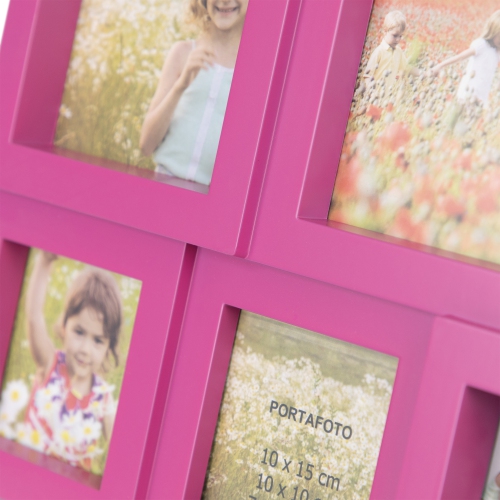 Multi-Sized Puzzled Picture Collage Wall Frame - 11.75" - Pink