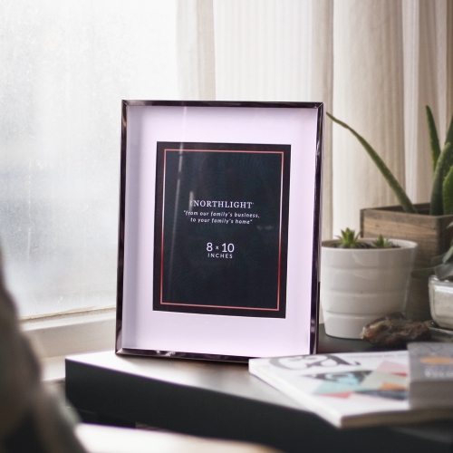 Rectangular Picture Frame - for a 8" x 10" Photo - 14" - Silver