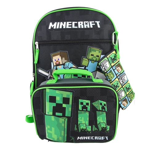 Minecraft Creepers Characters 4 Piece Backpack Set Best Buy Canada