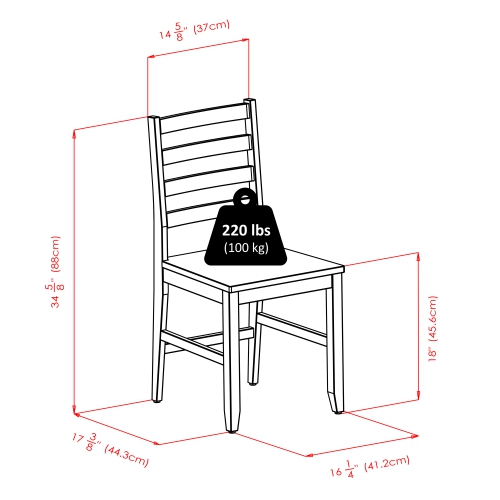 Pulman 5-Pc Extendable Table with Ladder-back Chairs, Walnut