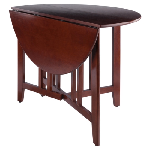 Alamo 3-Pc Drop Leaf Table with Ladder-back Chairs, Walnut