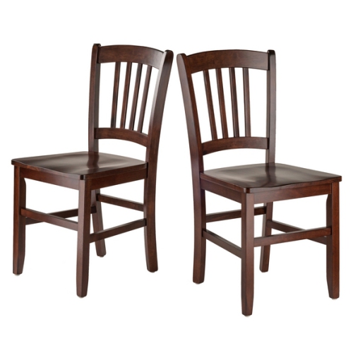 Shaye 5-Pc Dining Table with Slat Back Chairs, Walnut