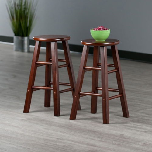 Sally 3-Pc Breakfast Table Set with Counter Stools, Walnut