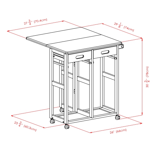 Suzanne 3-Pc Space Saver with Tuck-away Stools, Teak
