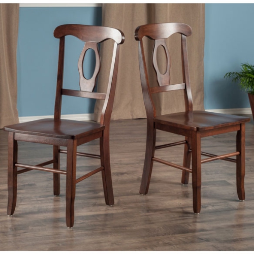 Inglewood 3-Pc Dining Table with Key Hole Chairs, Walnut