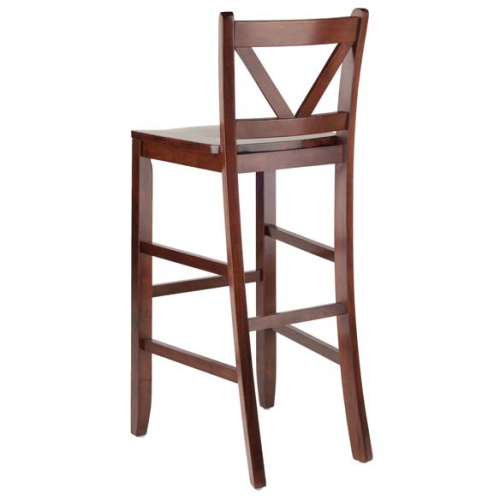Parkland 3-Pc High Table with V-Back Bar Stools, Walnut
