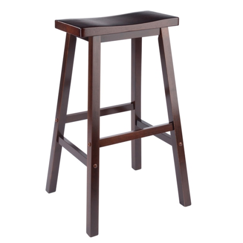 Parkland 3-Pc High Table with Saddle Seat Bar Stools, Walnut