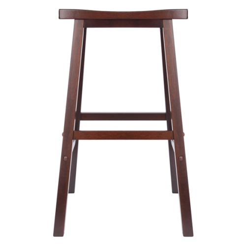 Parkland 3-Pc High Table with Saddle Seat Bar Stools, Walnut