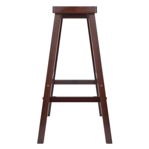 Parkland 3-Pc High Table with Saddle Seat Bar Stools, Walnut