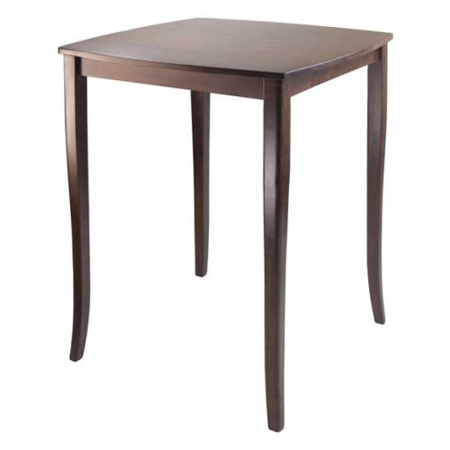 Inglewood 3-Pc High Dining Table with Saddle Seat Bar Stools, Walnut