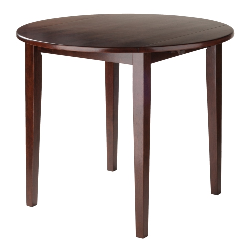 SLICKBLUE  Clayton Round Drop Leaf Dining Table, Walnut