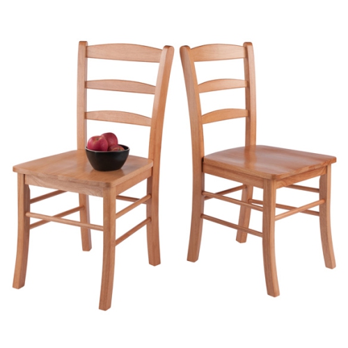 Groveland 3-Pc Dining Table with Ladder-back Chairs, Light Oak
