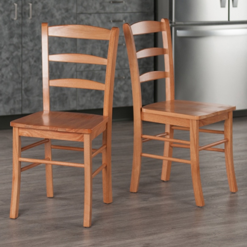 Hannah 3-Pc Drop Leaf Table with Ladder-back Chairs, Light Oak