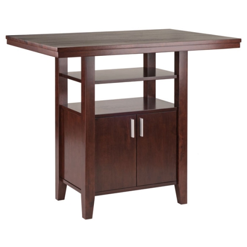 Albany 3-Pc High Table Ladder-back Counter Stools, Walnut