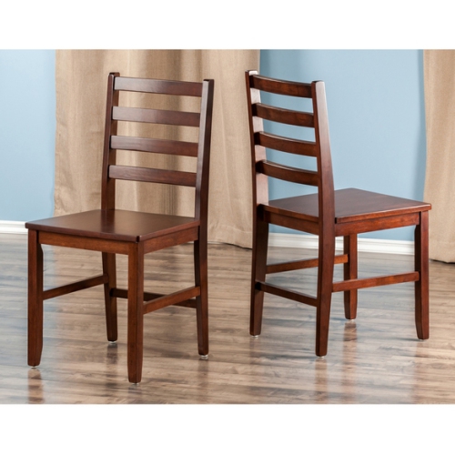 Kingsgate 3-Pc Dinning Table with Ladder-back Chairs, Walnut