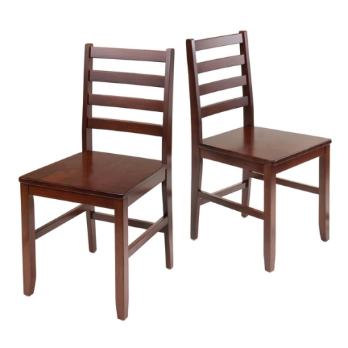Hamilton 3-Pc Drop Leaf Table with Ladder-back Chairs, Walnut