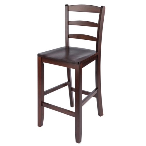 Orlando 3-Pc High Table with Ladder-back Counter Stools, Walnut