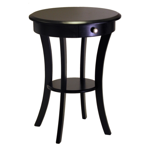 SLICKBLUE  Sasha Round Accent Table In Black