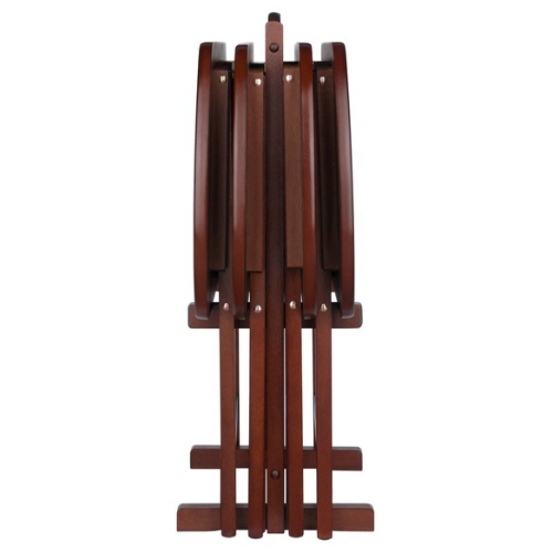 Corbett 5-Pc Oversize Snack Table Set, Walnut