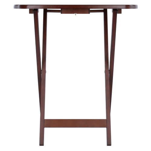 Corbett 5-Pc Oversize Snack Table Set, Walnut