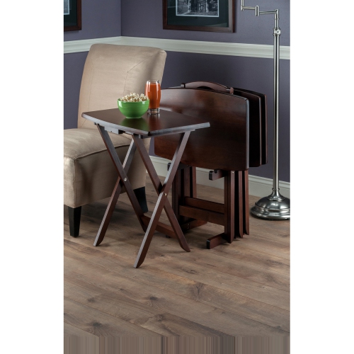 Darryl 5-Pc Snack Table Set, Oversize, Walnut