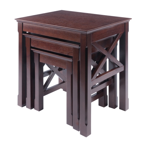 SLICKBLUE  Xola 3-PC Nesting Tables, Cappuccino