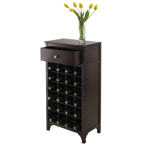 Ancona 24-Bottle Wine Cabinet, Espresso