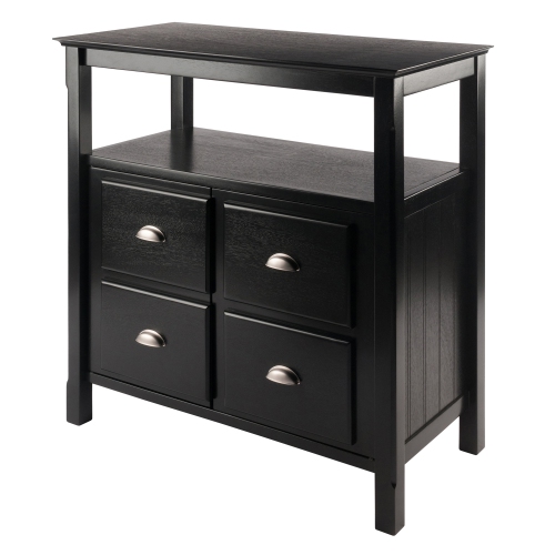 SLICKBLUE  Timber Buffet Cabinet In Black
