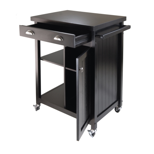 Timber Kitchen Cart, Black