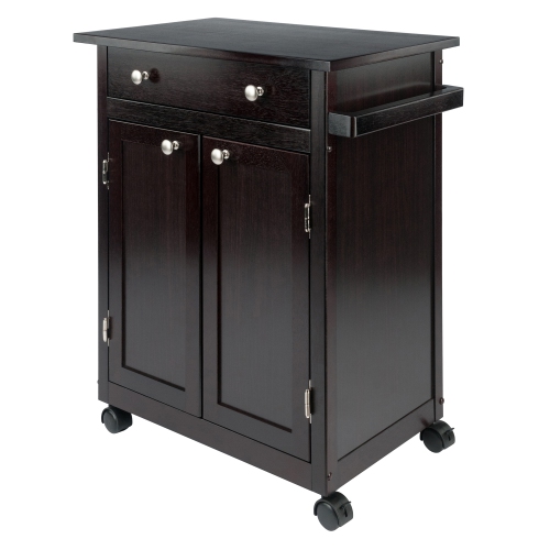 SLICKBLUE  Savannah Utility Kitchen Cart, Espresso