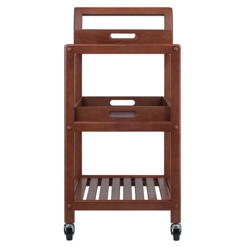 Albert 3-Tier Entertainment Cart, Walnut