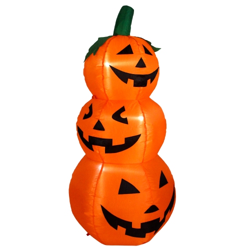 3.5' LED Lighted Inflatable Jack-O-Lantern Trio Halloween Outdoor Yard Decoration
