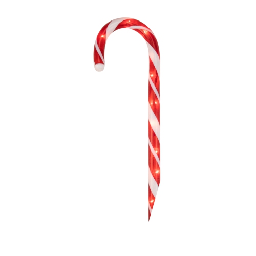 Set of 10 Lighted Outdoor Candy Cane Christmas Pathway Markers 12"