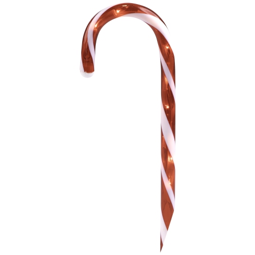 Set of 10 Lighted Outdoor Candy Cane Christmas Pathway Markers 12"