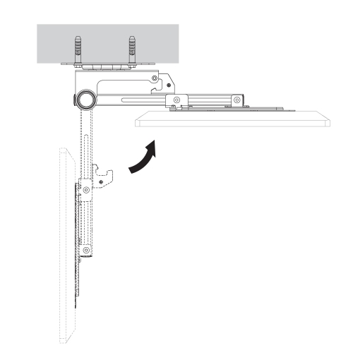 Boost CM-1943 Manual Flip Down Swivel TV Ceiling Mount for 19" - 43" Screens